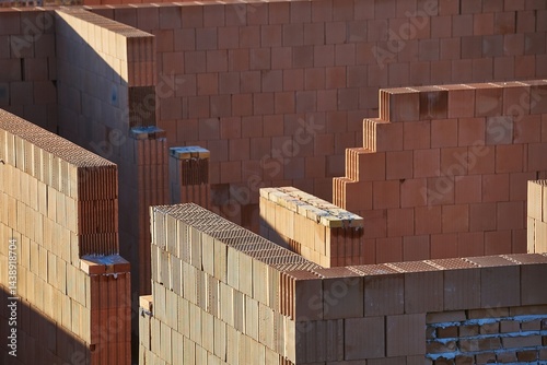 Obraz na płótnie Brick Wall Construction w salonie