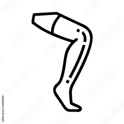 Athletic Leg Prosthetic Sports Support Icon Design