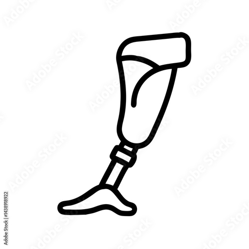 Athletic Leg Prosthetic Sports Support Icon Design