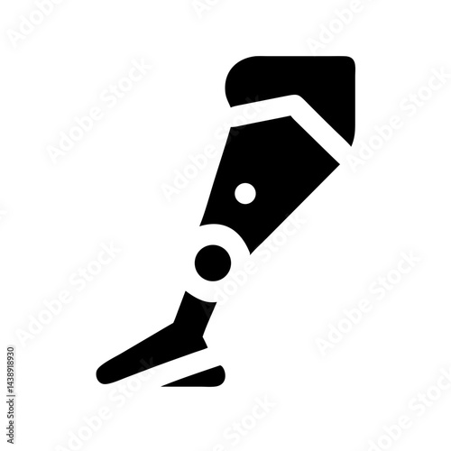 Athletic Leg Prosthetic Sports Support Icon Design