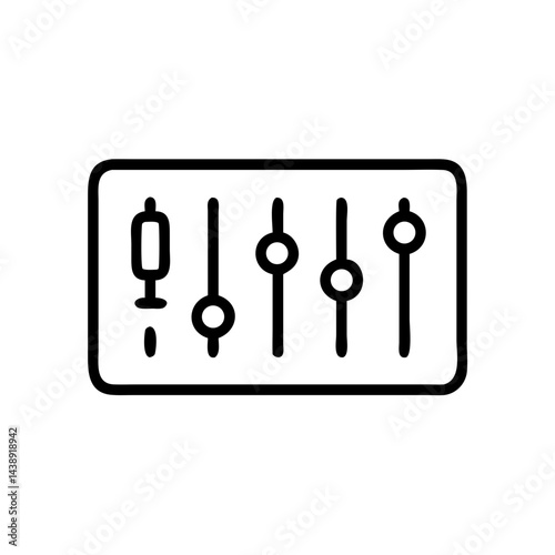 Audio Mixer Controls Sound Equipment Icon Design