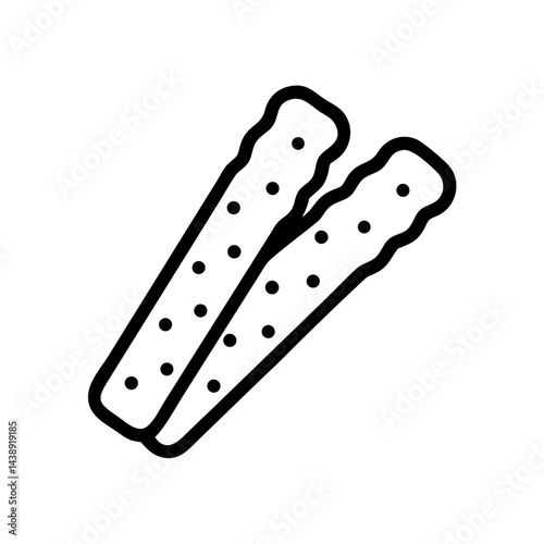 Biscuit Sticks Snack Food Treat Icon Design