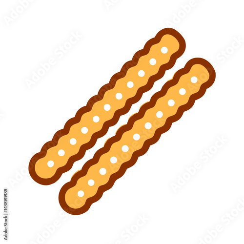 Biscuit Sticks Snack Food Treat Icon Design