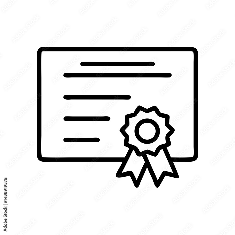 Business Certificate Diploma Award Recognition Icon Design Business Certificate Diploma Award Recognition Icon Design