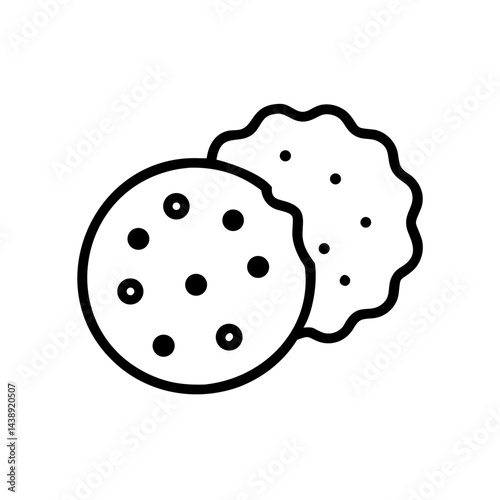 Chocolate Chip Cookie Icon Design