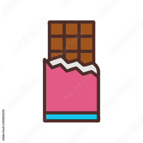 Chocolate Bar Wrapper Icon Design