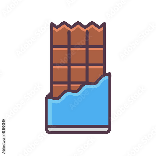 Chocolate Bar Wrapper Icon Design