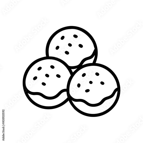 Chocolate Truffle Balls Icon Design