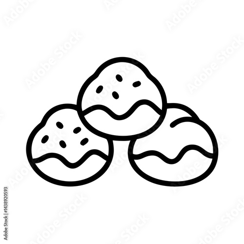 Chocolate Truffle Balls Icon Design