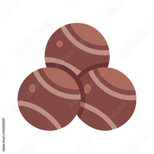 Chocolate Truffle Balls Icon Design