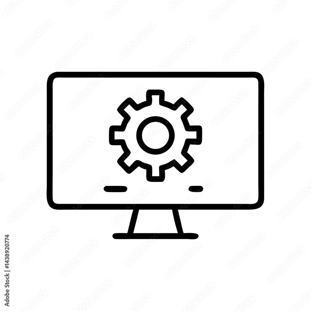 Computer Monitor Settings Icon Design Computer Monitor Settings Icon Design