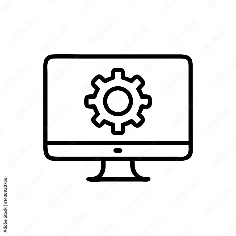 Computer Monitor Settings Icon Design Computer Monitor Settings Icon Design
