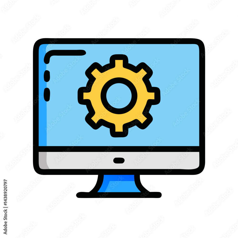 Computer Monitor Settings Icon Design Computer Monitor Settings Icon Design