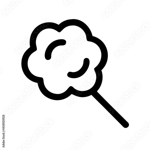 Cotton Candy Stick Icon Design