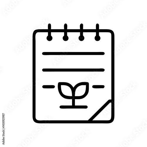 Gardening Notes and Plan Icon Design