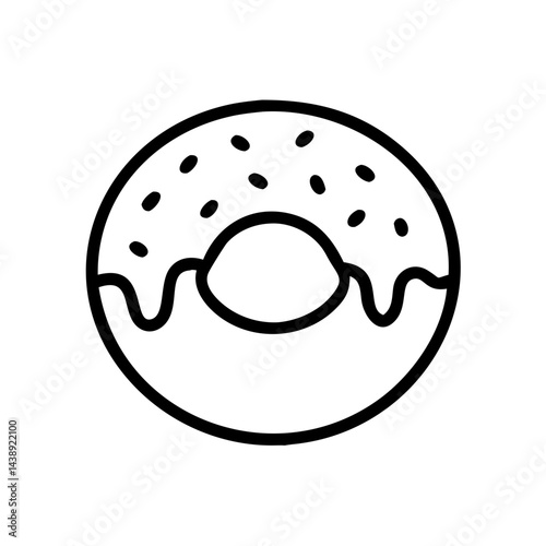 Glazed Donut Dessert Icon Design