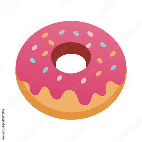 Glazed Donut Dessert Icon Design