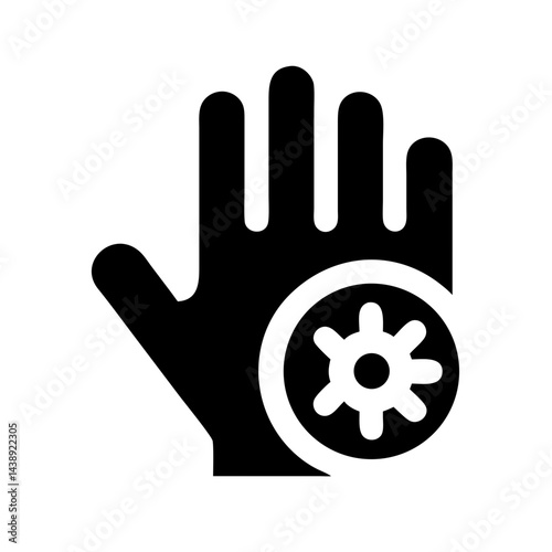Hand with Germ Infection Symbol Icon Design
