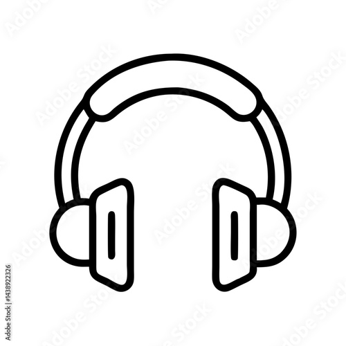Headphones Audio Listening Device Icon Design