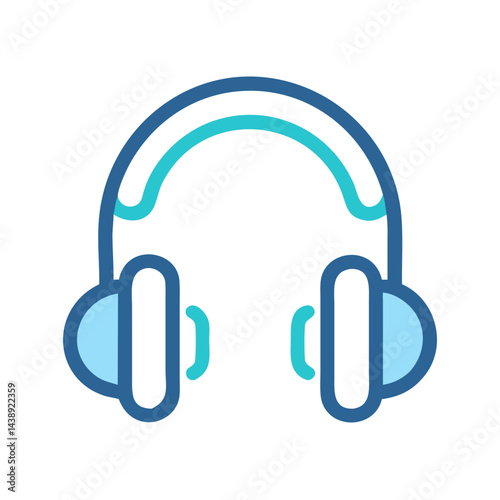 Headphones Audio Listening Device Icon Design