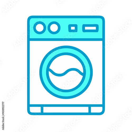 Laundry Washing Machine Appliance Icon Design