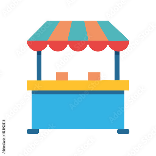 Outdoor Street Stall Market Icon Design