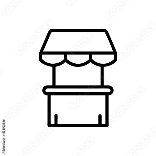 Outdoor Street Stall Market Icon Design