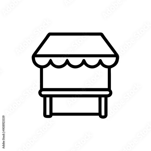 Outdoor Street Stall Market Icon Design