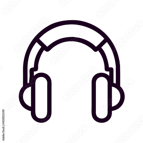Over Ear Headphones Audio Icon Design