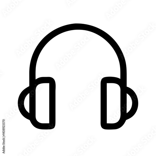 Over Ear Headphones Audio Icon Design