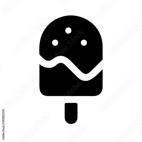 Popsicle Ice Cream Frozen Treat Icon Design