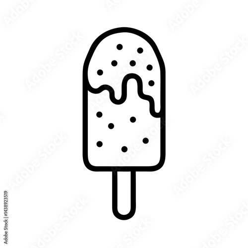 Popsicle Ice Cream Frozen Treat Icon Design