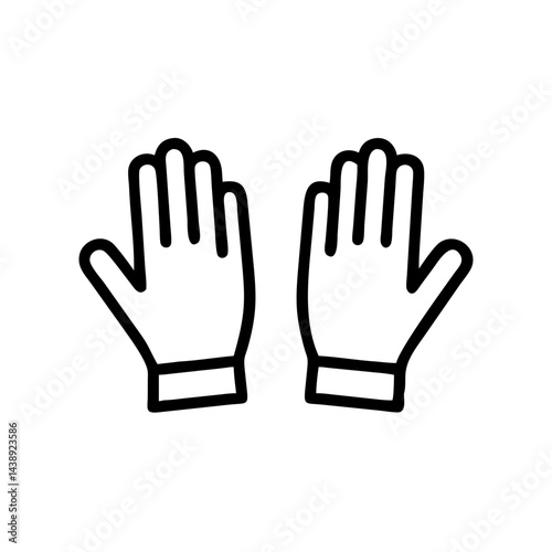 Protective Gloves Pair Safety Icon Design