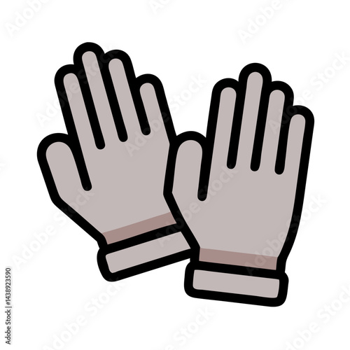 Protective Gloves Pair Safety Icon Design