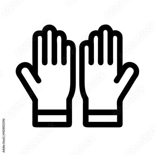Protective Gloves Pair Safety Icon Design