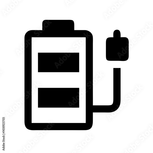 Rechargeable Battery Pack Power Icon Design