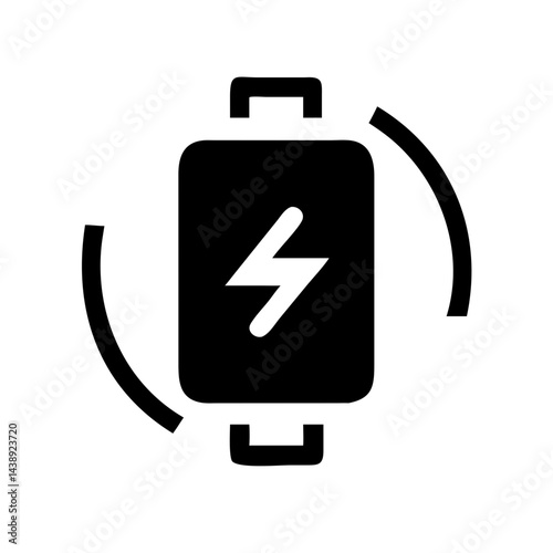Rechargeable Battery Pack Power Icon Design