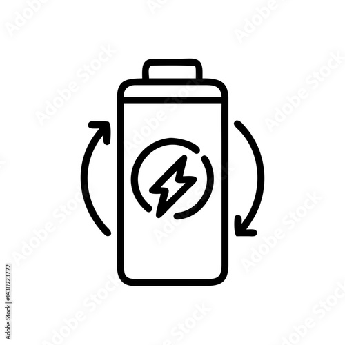 Rechargeable Battery Pack Power Icon Design
