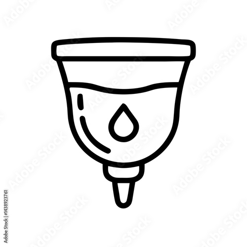 Reusable Sanitary Menstrual Cup Icon Design