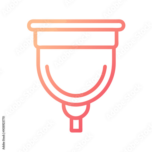 Reusable Sanitary Menstrual Cup Icon Design photo