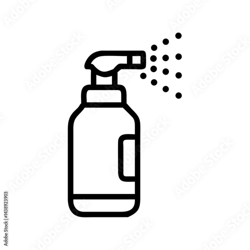 Sanitizer Spray Bottle Hygiene Icon Design