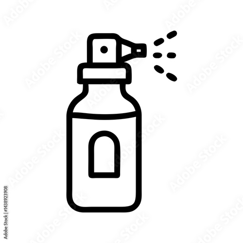 Sanitizer Spray Bottle Hygiene Icon Design