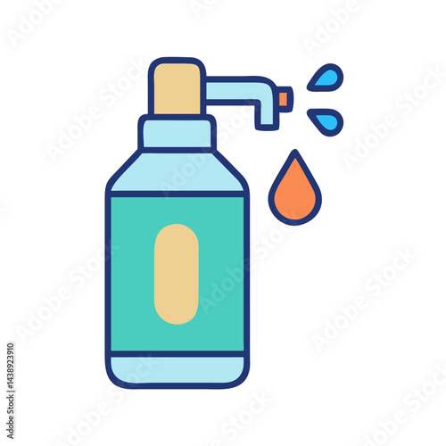 Sanitizer Spray Bottle Hygiene Icon Design