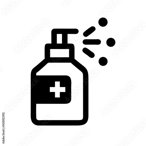 Sanitizer Spray Bottle Hygiene Icon Design