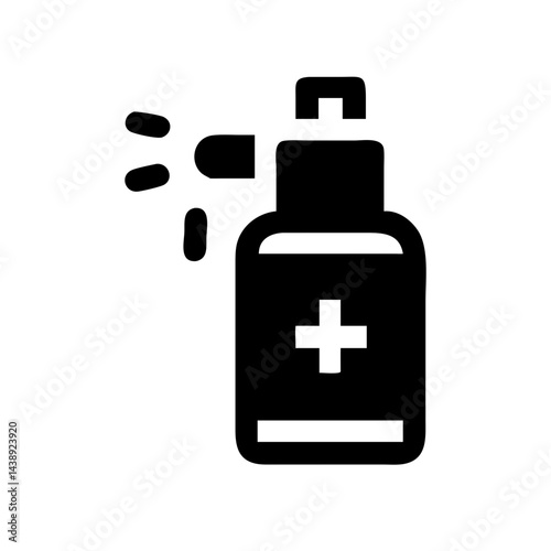 Sanitizer Spray Bottle Hygiene Icon Design