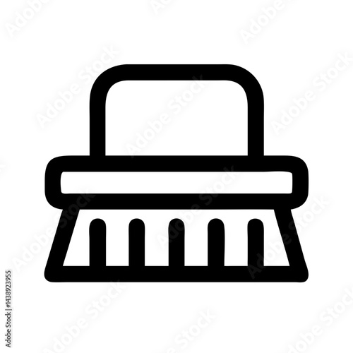Scrubbing Brush Cleaning Tool Icon Design