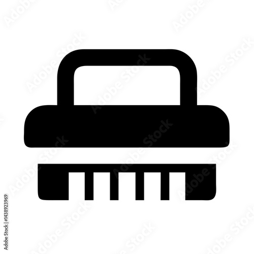Scrubbing Brush Cleaning Tool Icon Design