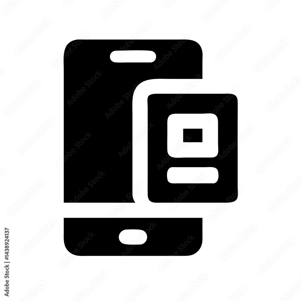 Smartphone with Display Screen Icon Design Smartphone with Display Screen Icon Design
