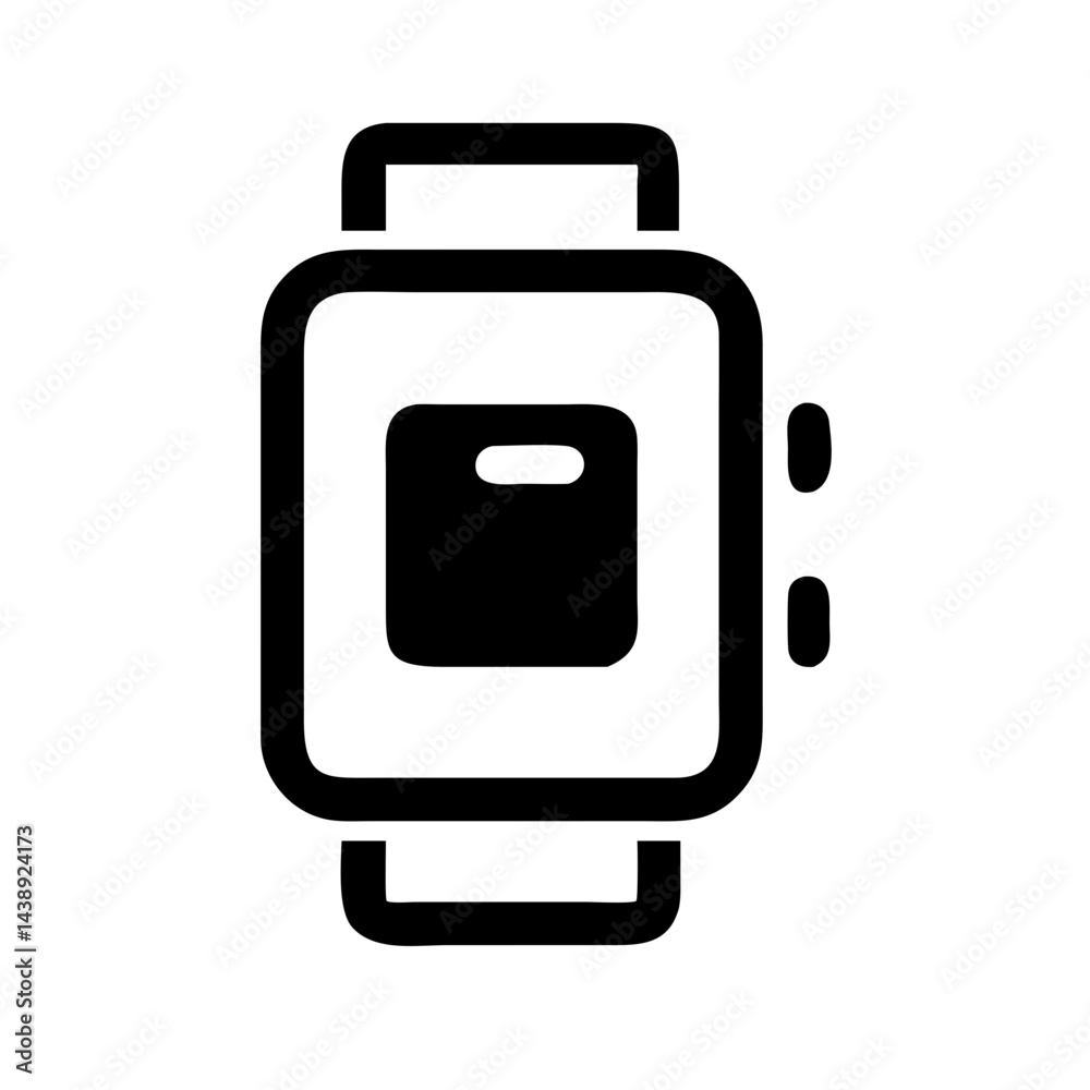 Smartwatch with Adjustable Strap Icon Design Smartwatch with Adjustable Strap Icon Design
