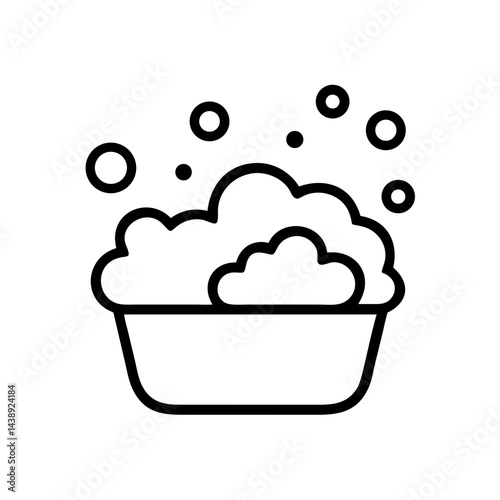 Soap Bubbles for Washing Icon Design